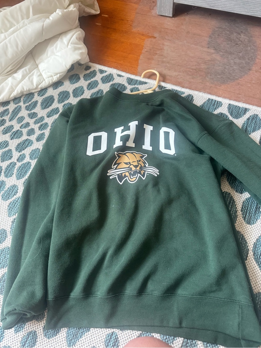 Champion Dark Green Ohio Crewneck Sweatshirt with Mascot